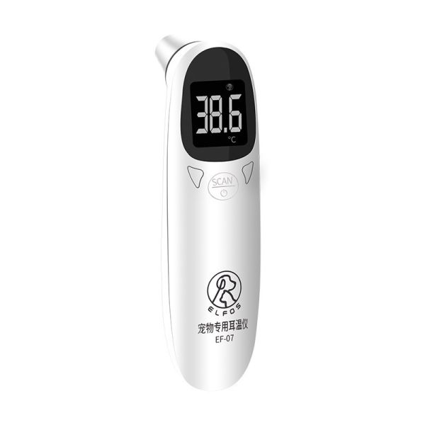 USB Rechargeable High Precision Veterinary Thermometer with Infrared Ear Measurement for Pets and Livestock