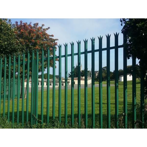 ODM Corrosion Resistant Galvanised Palisade Fencing , 1.8m Sports Ground Fencing