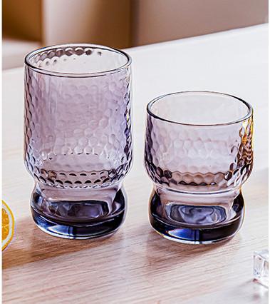 Copo de água de vidro transparente de 300 ml para uso diário