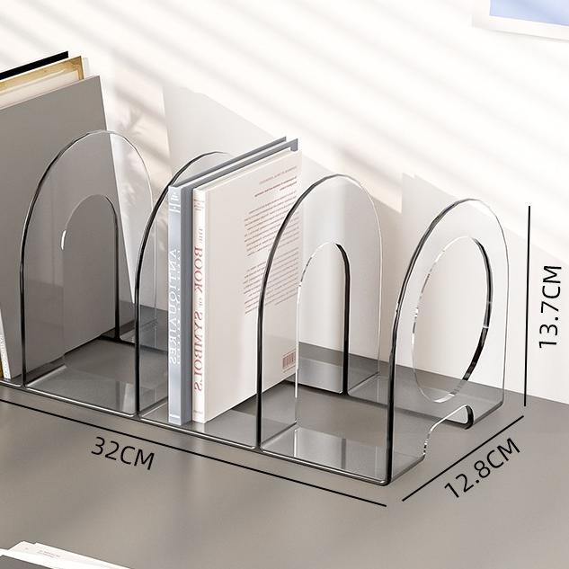 Transparent Acrylic Bookstand File Holder Student Bookstand Bookend Desk Bookcase Thickened Book Baffle Book Holder