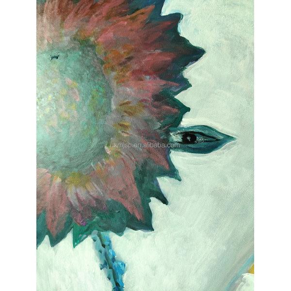 Hand Painted Modern Textured Canvas Colorful Oil Painting for Home Decor Medium Oil Print Method 6 Color