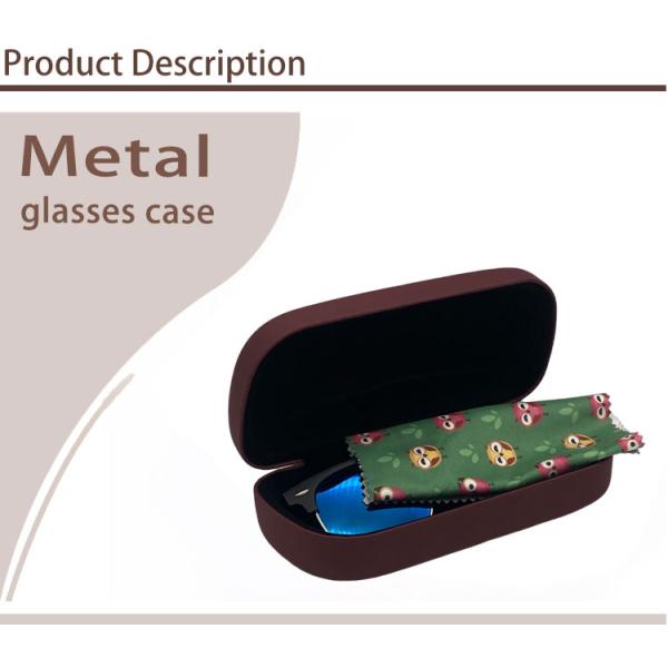 Clamshell Printing Logo OEM Metal Glasses Case