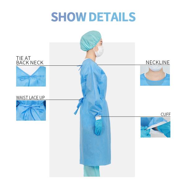 AAMI ВЫРАВНИВАЮТ 1 одежду безопасности мантии изоляции SMS устранимую не стерильную для формы деятельности больницы