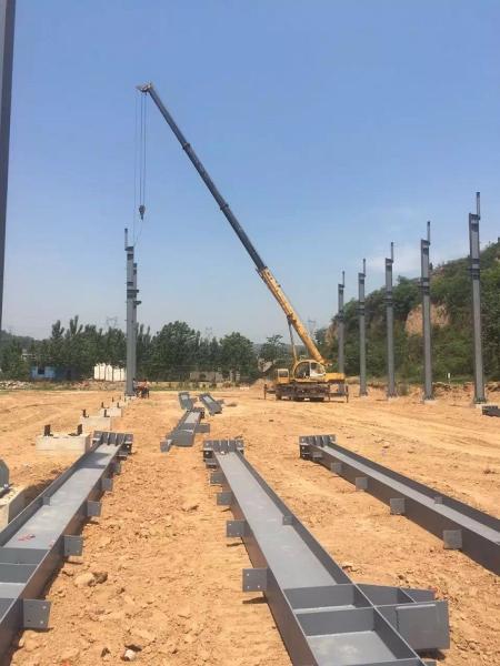 Recycled Prefabricated Steel Frame Buildings Fire / Rust Proof 12 Grade Anti Wind