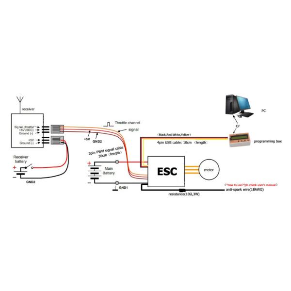 Пластиковый Mosfet хобби частей 12S 10A RC ESC BEC для поставки 5V Fliermodel