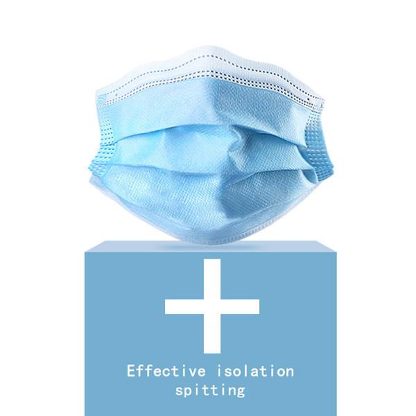 Surgeon 3 Ply Face Mask Adjustable Blue Earloop Procedure Masks Latex Free