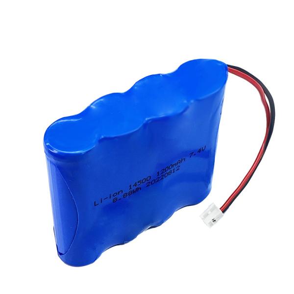 OEM 7.4V 1200mah 8.8wh 3S2P 18650 Battery Pack With Connector