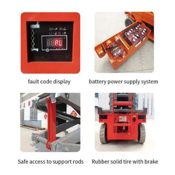 12m Scissor поднимаясь платформа подъема груза свинцовокислотной батареи рабочей платформы электрическая