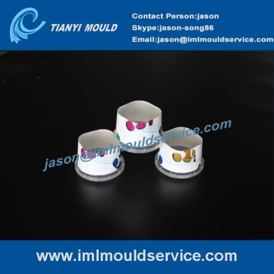 200ml thin wall IML food cups mould exporter,thin walls plastic container lids mould
