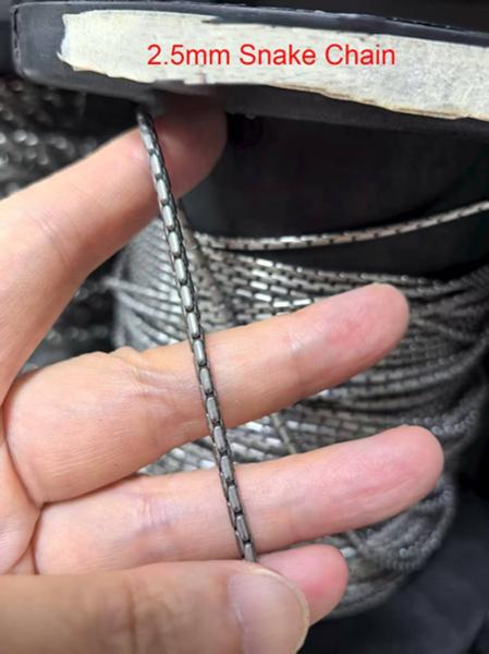 Hot Sale 2.5mm Snake Chain Titanium Necklace Titanium Accessories Chain For Him In Stock