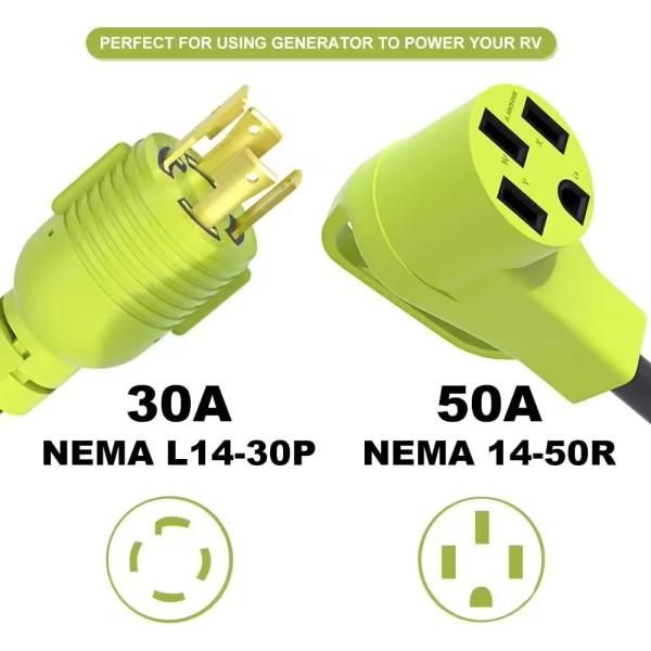 125V 30A 15FT Heavy-Duty SJT SJTW STW 10/3 Gauge Extension Cord NEMA L5-30P Plug Open End USA Power Cord