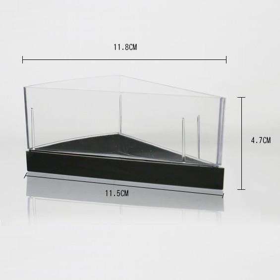 Plastic Arc Triangle Clear Mousse Pudding Cup 8 Inch Cake Dessert Cup Mousse Box Food Customized Logo Acceptable