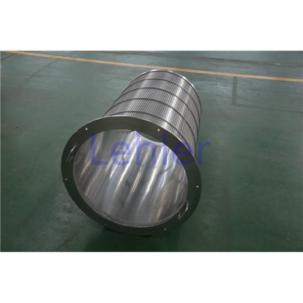 Slot Type Stainless Steel Filter Basket , Wire Cylinder Basket Perfect Roundness
