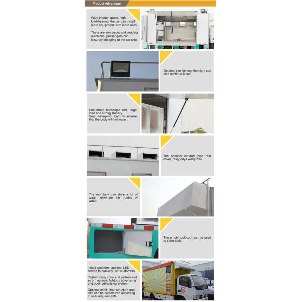 Customized JMC Mobile Cooking Trucks , Street Food Truck For Dessert / Cafes / Boissons