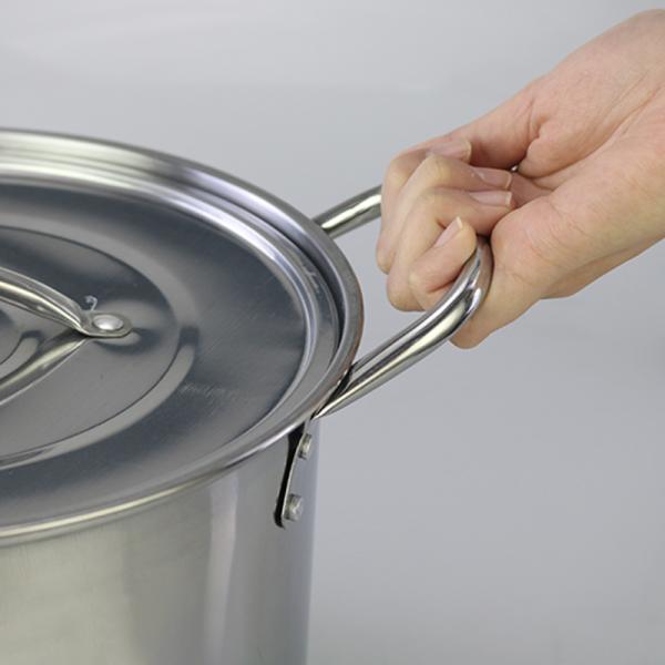 Бак супа серебряного Stockpot нержавеющей стали толстого большой сверхмощный с крышкой