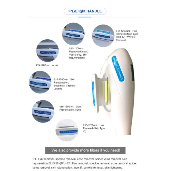 Vertical Ipl Wavelength 640nm Opt Hair Removal Machine