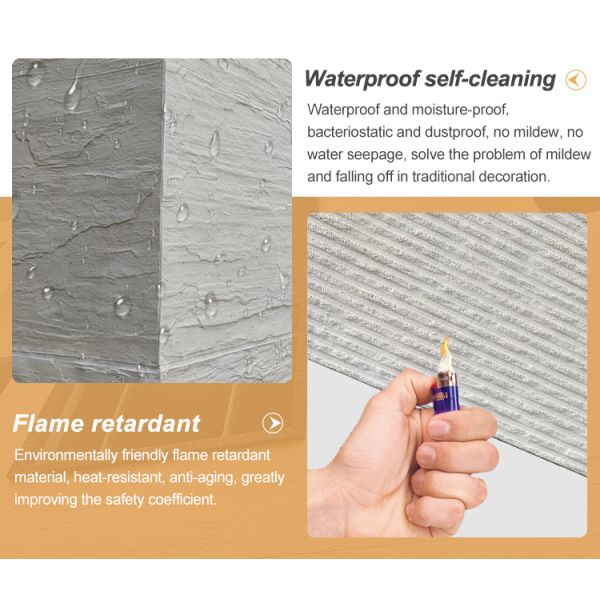 MCM Stone Flexible Wall Panel Natural Sandstone Texture Ultra Thin Lightweight for Indoor Outdoor Wall Decoration