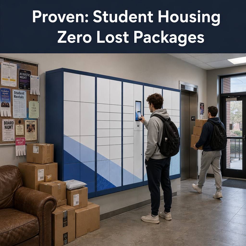 High Density Smart Parcel Delivery Locker with 24/7 Access and Cloud Remote Management for Off Campus Student Apartment