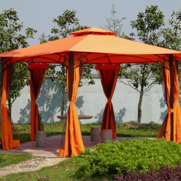 2.5*2.5*2.5M PVC Hexagonal Aluminum Canopy Gazebo Tent for Garden Outdoor Activities