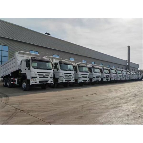 10 Tires Howo 6x4 Second Hand Dump Truck 371hp 300-400L Fuel Tank