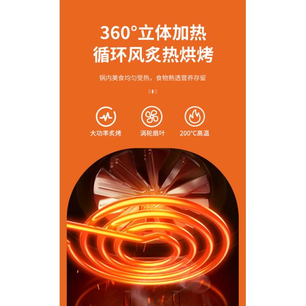 Large Capacity Household Electric Air Fryer Fully Automatic and Intelligent for Frying