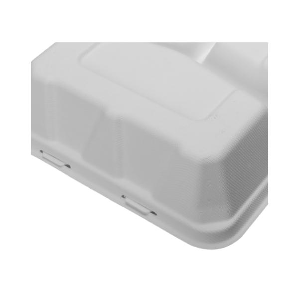 Conteneurs à emporter biodégradables de fibre d'usine de compartiment de 8 pouces 3