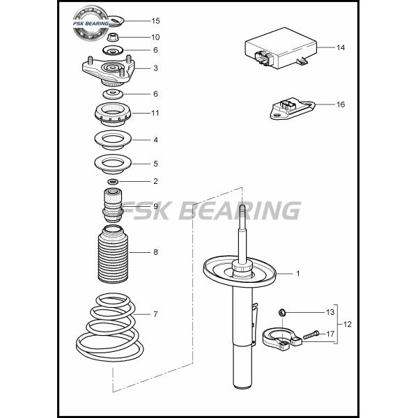 Porsche 99634330102 Front Shock Absorber Cushion Pad PU Yellow