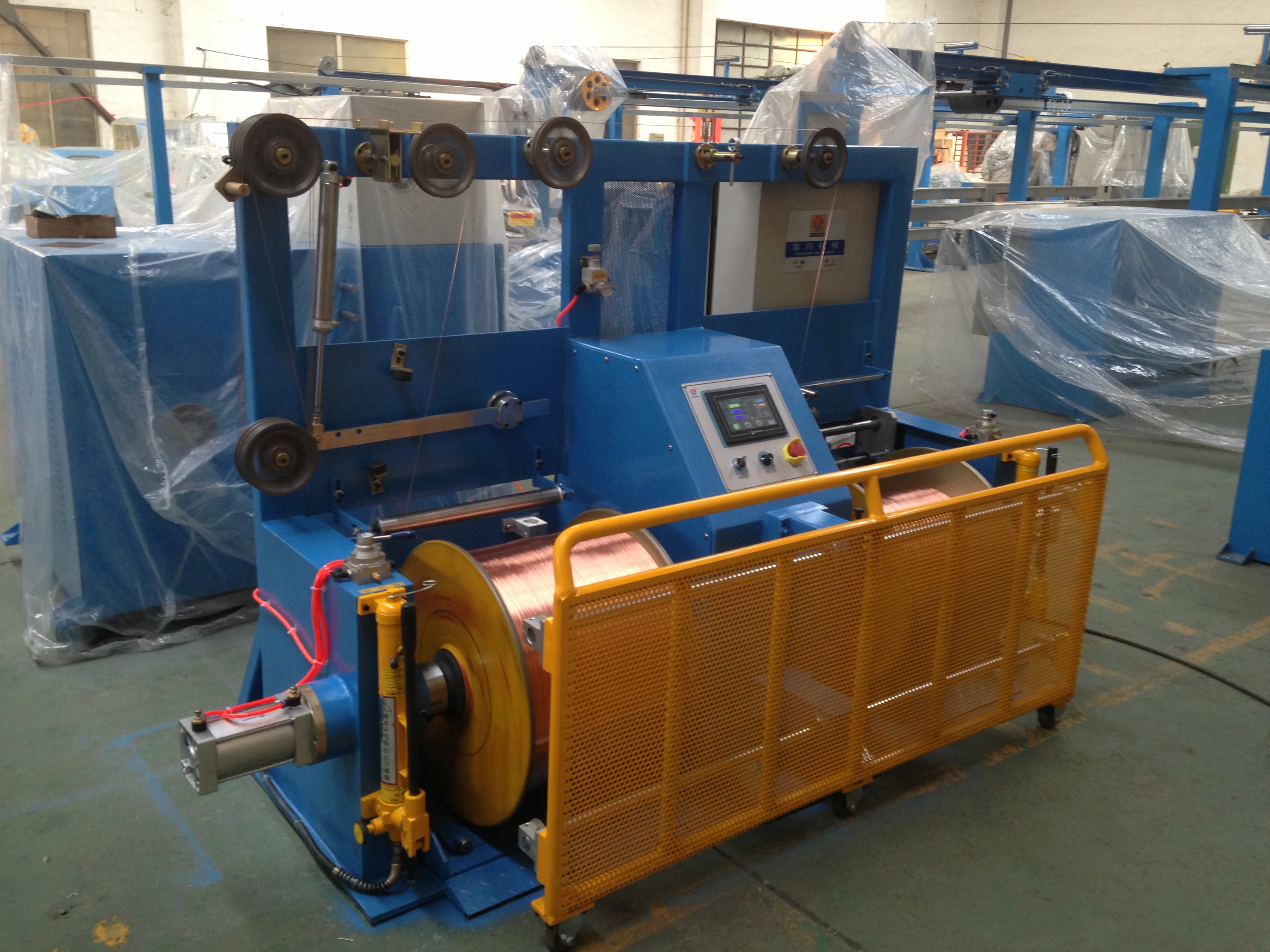Sky Blue Automobile Wire Rewinding Machine 600M / Min Motor Control