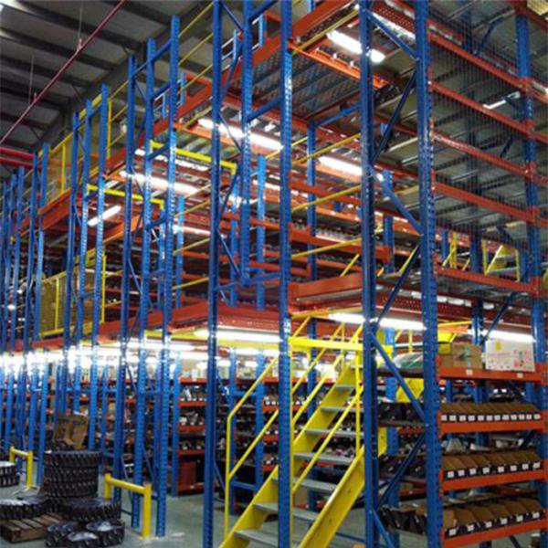 80*50mm Beam Q235B Warehouse Steel Mezzanine Rack 300kg/sqm
