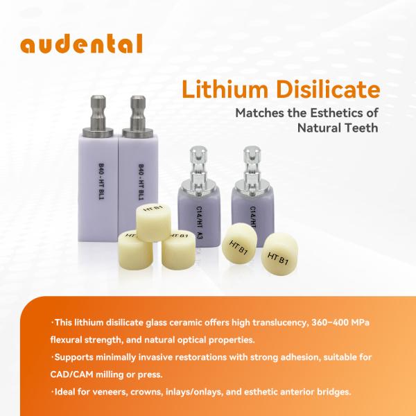 Céramiques Faisceaux de lithium dissilicate bloc de fraisage verre dentaire céramique