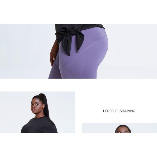 XS-XXXXXL Women'S Plus Size Yoga Wear Side Slit Black Sexy Back T Shirts