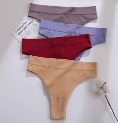 G sem emenda - cuecas sexy da tanga do roupa interior da elevação da corda cuecas fêmeas T-Back contínuo da baixa