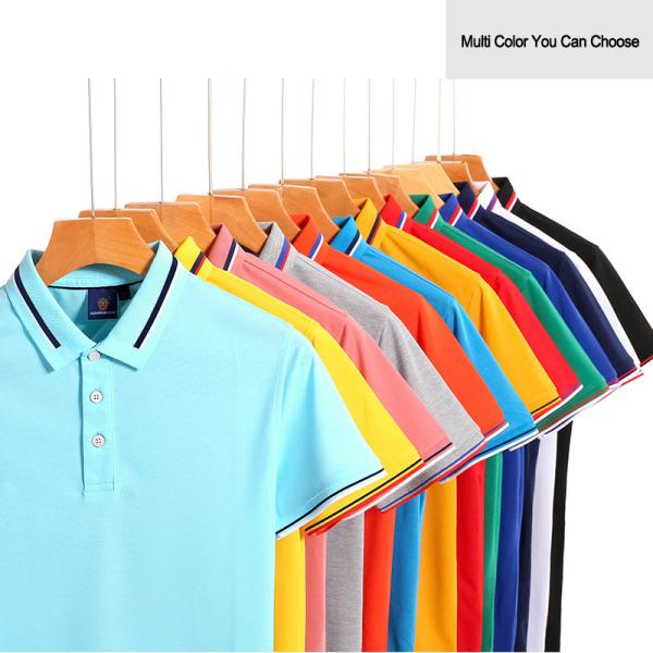 T-shirts de polo de tecido de malha customizado