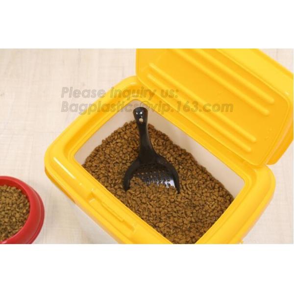 Dog Food Storage Container Large Airtight PET Food Container Measuring Cup 19lb/33qt Plastic Cat Dog Treat Containe