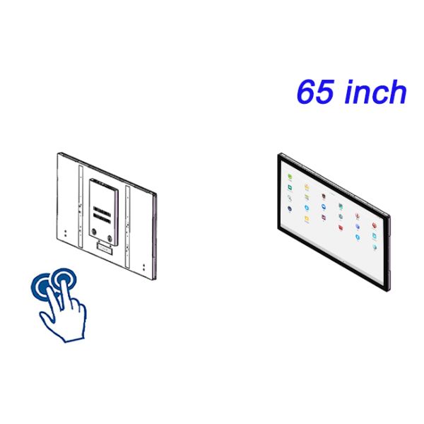 ZXTLCD 65 Inch Embedded Fully Enclosed PLC Android Industrial Commercial TouchScreen Monitor