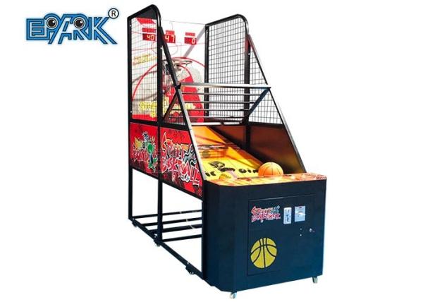 Normal Basketball Machine Metal Acrylic Wood 80W Coin Operated Basketball Machine