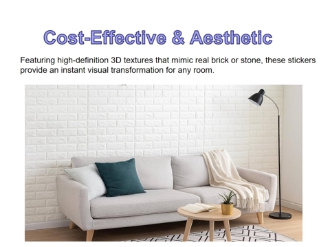 Luxury 3D PE Foam Wall Sticker With Self Adhesive Backing
