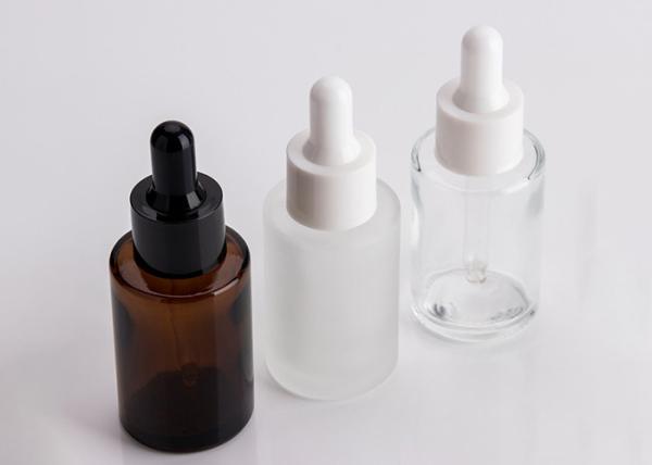 Amber Serum Glass Essential Oil claramente geada engarrafa a garrafa do conta-gotas 30ml
