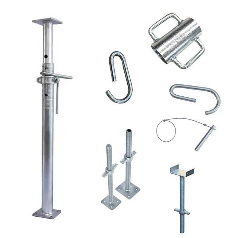 High Strength Adjustable Telescopic Steel Prop, Powder‑Coated Steel Shoring Support Prop, Durable Scaffolding Jack Post For House Construction, Slab Formwork And Civil Engineering Work