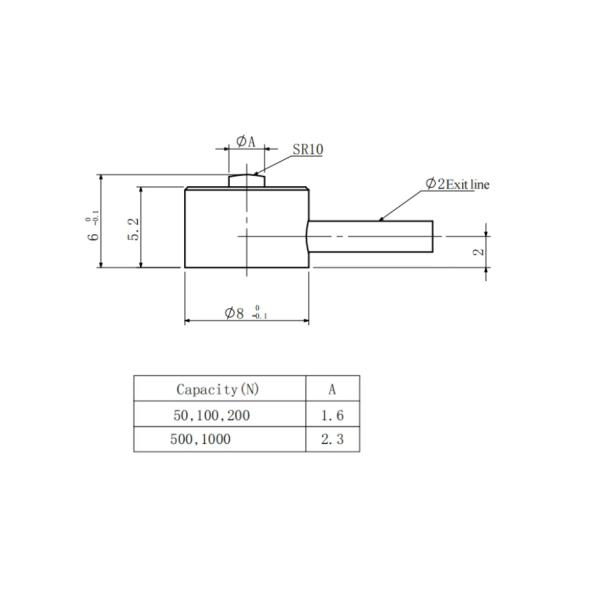 Small But Powerful 200N Capacity Miniature Load Cell In Stainless Steel For Accurate Force Measurement