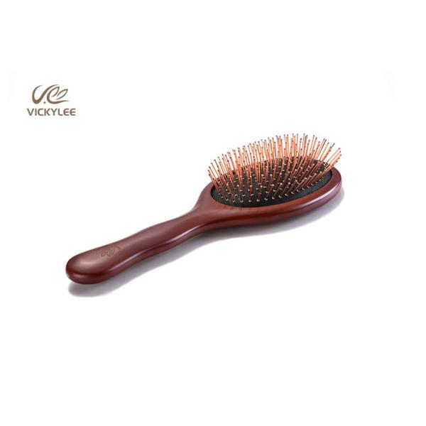 Red Wooden Handle 9.36 Inch Soft Paddle Brush For Hair