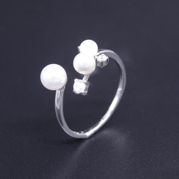 Попробуйте серебряное кольцо ювелирные изделия 925 жемчуга стерлинговые/имперские кроны естественного жемчуга кольца
