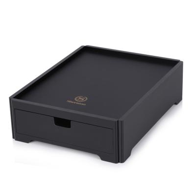210*270*75mm Black acrylic hotel room hotel amenities box for 5-star Marriot hotel