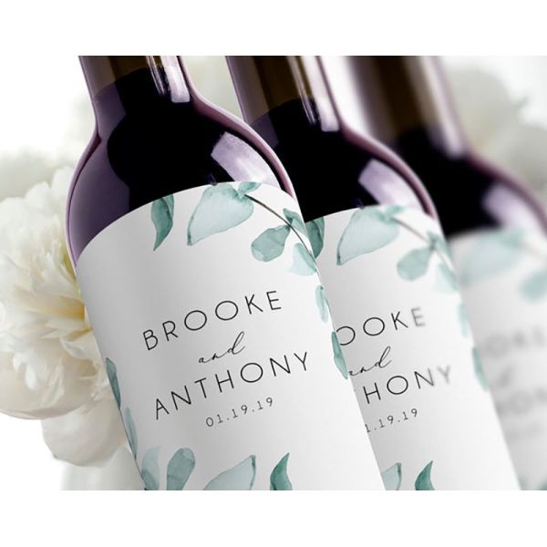 Private Embossing Wine Stickers Personalized Waterproof Glass Bottle Label Roll