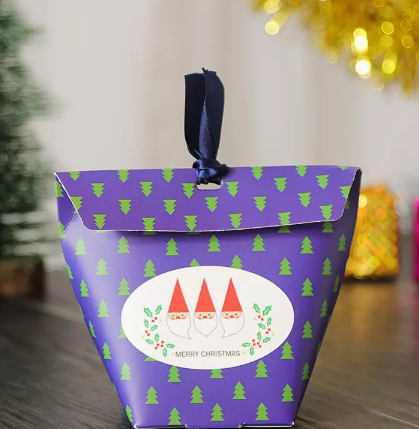 печатание Санта Клауса коробки конфеты подарка рождества 6*6*10cm бумажное