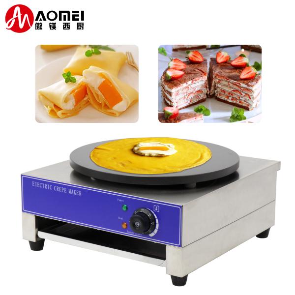 Commercial Snack Machine TGC-1 Double Head Crepe Pancake Maker with 2800Pa Pressure