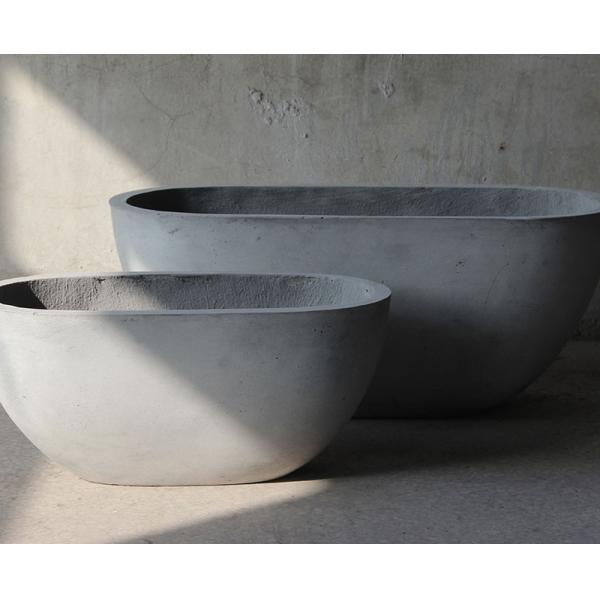 Bath Shaped 56x27x26cm GRC Concrete Fiber Cement Outdoor Planters