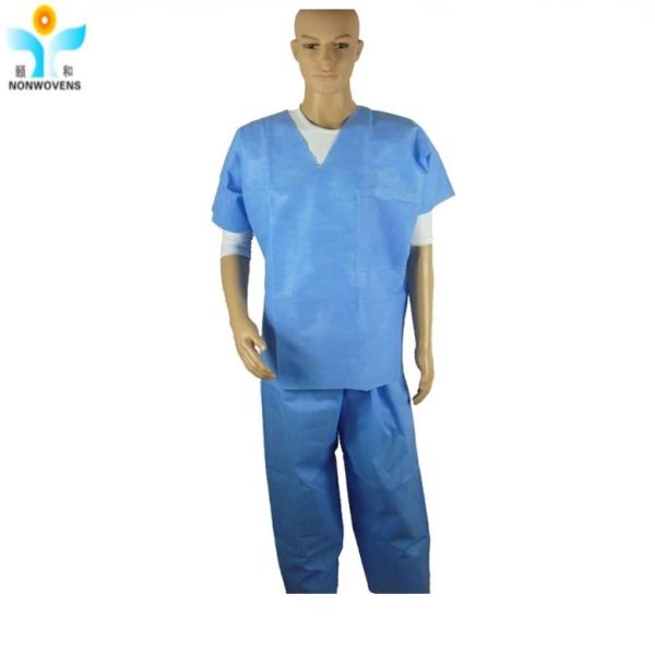 OEM Fluid repellent Disposable Protective Suits , Breathable Scrub Suit For Doctors