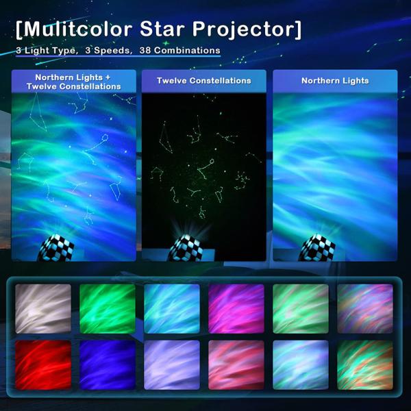 TYD02 Star Projector Night Light DC5V Galaxy Projector For Bedroom