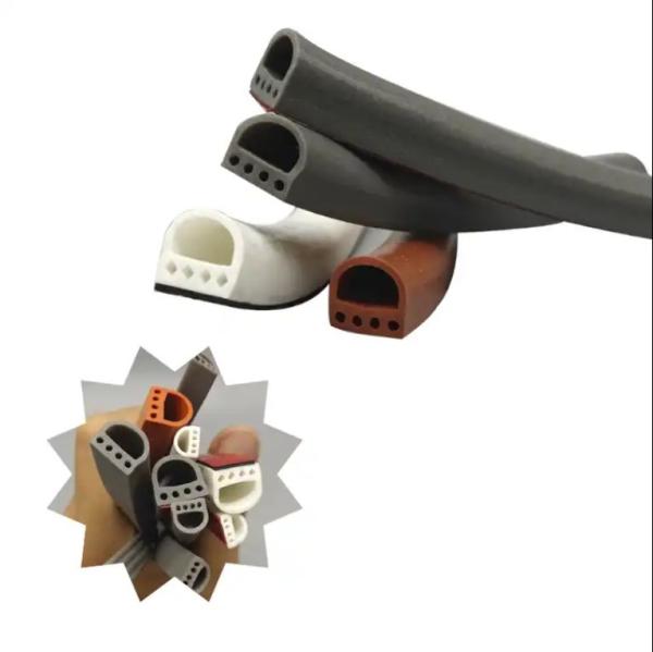 Banda de vedação de silicone de tipo E extrudida para porta de forno resistente a altas temperaturas personalizada